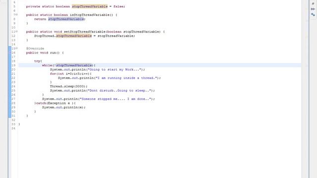 Java Interview Question And Answer How to Stop A Running Thread in Java смотреть онлайн