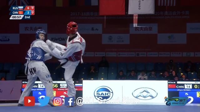 M-68kg| Jinyu Wang (CHN) VS Alexey Denisenko (RUS) | 2017-2018 Season WT Grand Slam Finals смотреть онлайн
