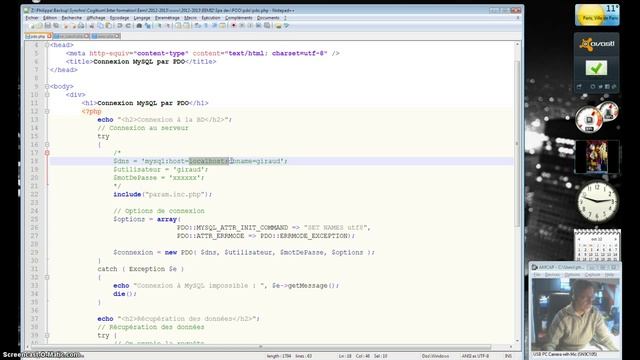 PHP - Accès PDO à MySQL смотреть онлайн
