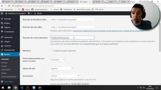 Ajustes en el administrador de WordPress смотреть онлайн