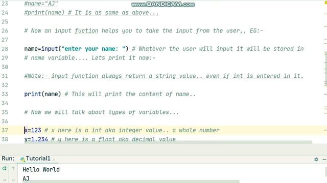 Python Basics Part 2 - Integer,Strings,List and input,print and type functions смотреть онлайн