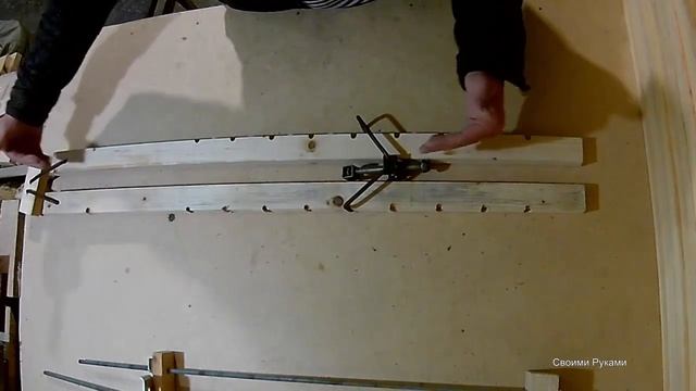 Новая струбцина для склейки столярного щита (мебельного щита). Экспериментальный экземпляр. смотреть онлайн