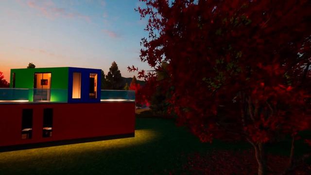 2 STOREY SHIPPING CONTAINER HOUSE DESIGN | (640sqft) | 2BHK | SKETCHUP TO TWINMOTION WALKTHROUGH смотреть онлайн