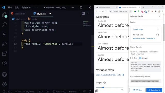 Sidebar Menu using HTML and CSS смотреть онлайн