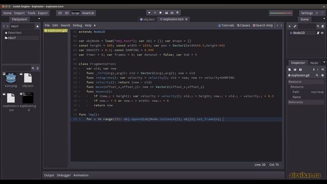 Godot Engine: 2D Explosion (Destroy 2D Objects) смотреть онлайн