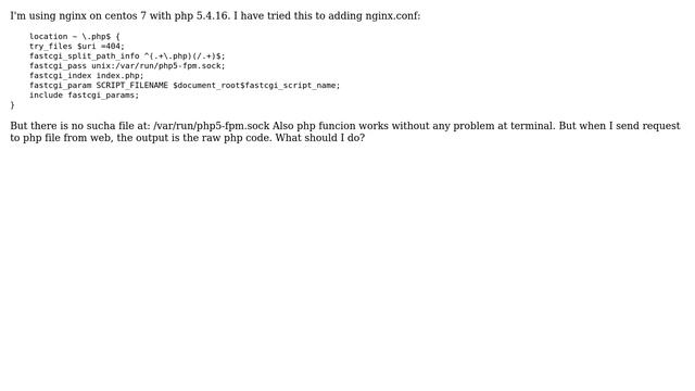 Unix & Linux: Nginx php doesn't execute смотреть онлайн
