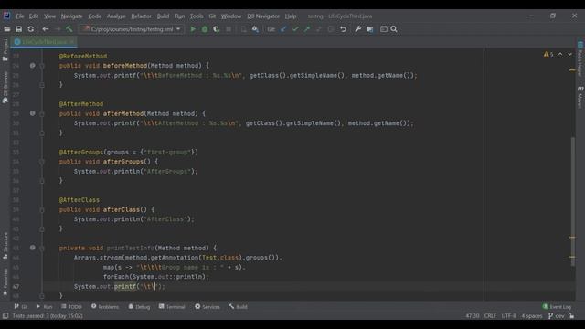 TestNG для QA Auto. Аннотации @BeforeGroups и @AfterGroups смотреть онлайн