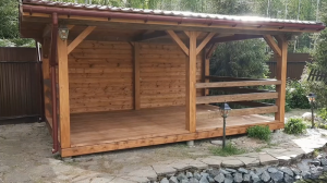 Зона отдыха, беседка у пруда