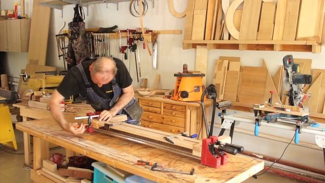 Стол из массива дерева. Часть 5. Сборка подстолья. смотреть онлайн