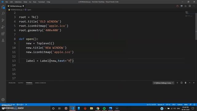 New Window in TKinter and Python - Python Tutorial (2020) #13 смотреть онлайн