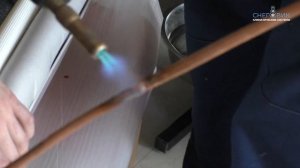 Пайка медных трубок кондиционера