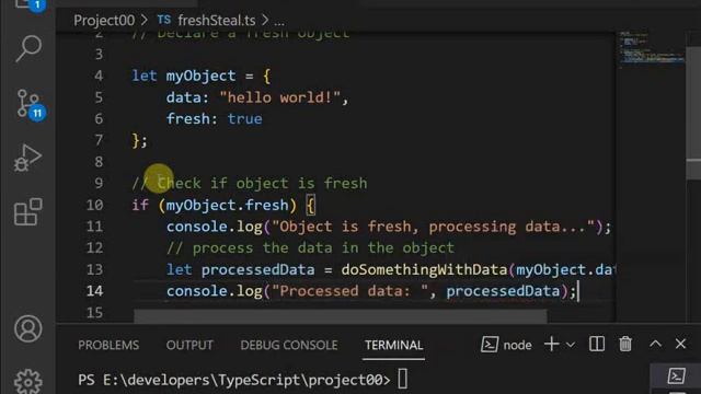 Freshness and Steal object concept in TypeScript смотреть онлайн
