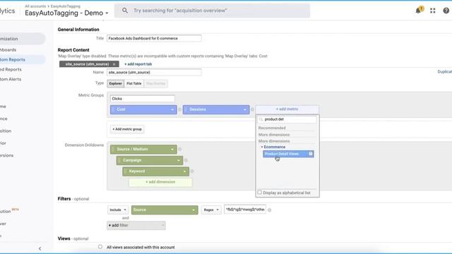Create a Facebook Ads Dashboard for E-commerce in Google Analytics смотреть онлайн
