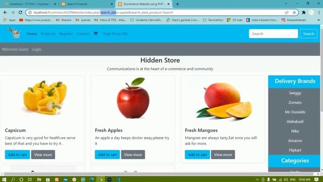 E-Commerce Website using PHP and MySQL || Searching products|| Part -21 смотреть онлайн
