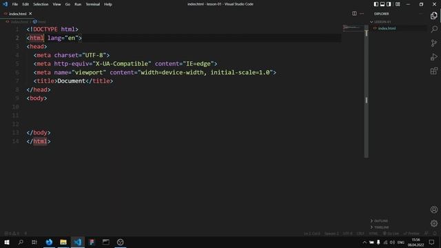 начальная структура html смотреть онлайн
