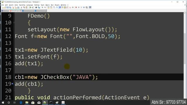 Swing in java in Hindi part 32 смотреть онлайн
