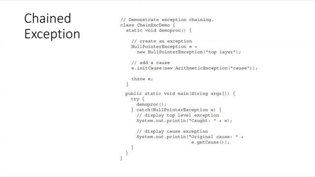 Chained Exceptions смотреть онлайн