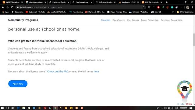 How to get Licence of PhpStorm Free in Urdu/ Hindi | eTutotr Urdu | Lecture # 4 смотреть онлайн