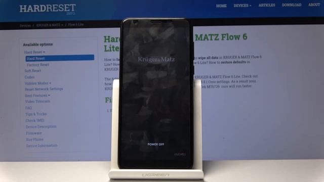 Заводской сброс на телефоне Kruger&Matz Flow 6 lite смотреть онлайн