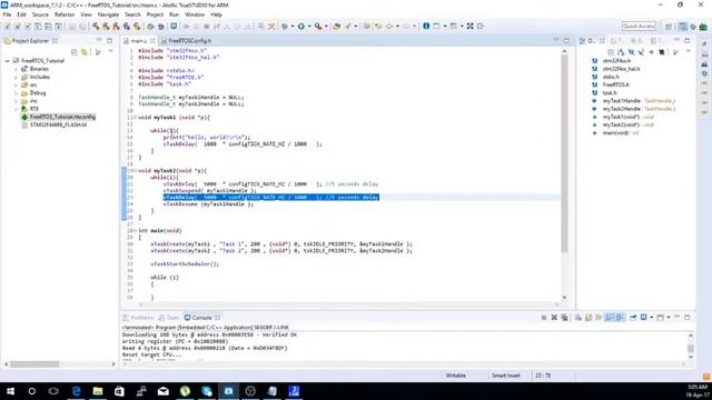 [DEPRECATED] 03 FreeRTOS suspending and resuming task смотреть онлайн