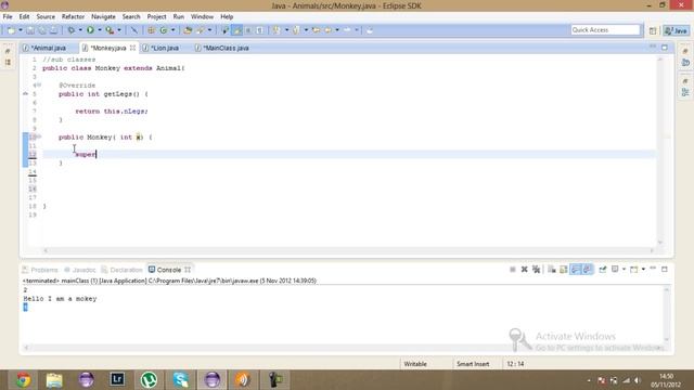 Super keyword in java and Inheritance смотреть онлайн