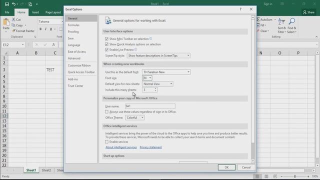 วิธีเปลี่ยน default font word, excel 2016 смотреть онлайн