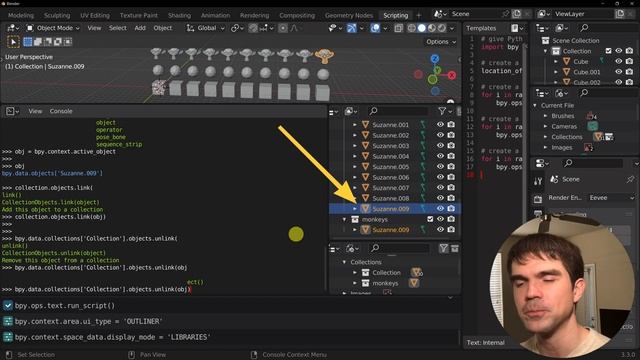 How to add objects to collections with Python in Blender смотреть онлайн
