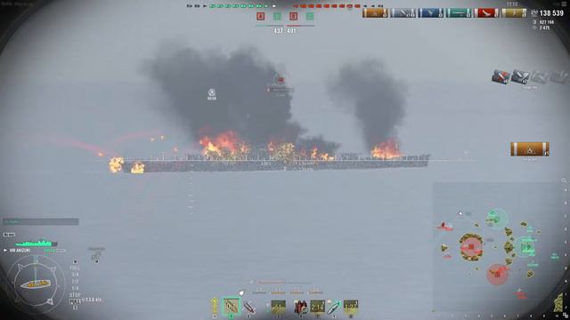 World of Warships - Akizuki Brainfart moments - 220k Damage смотреть онлайн