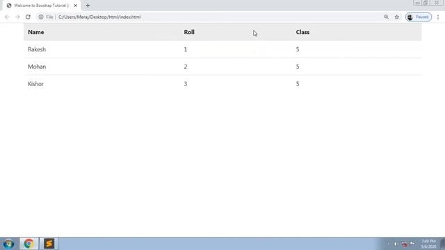 Bootstrap 4 Tutorial (Tables) | Bootstrap Tutorial in Hindi смотреть онлайн