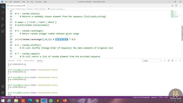 #3 - Random Module in Python | Python Modules | Modules | Python Tutorial | Python Tutorial in Hind смотреть онлайн