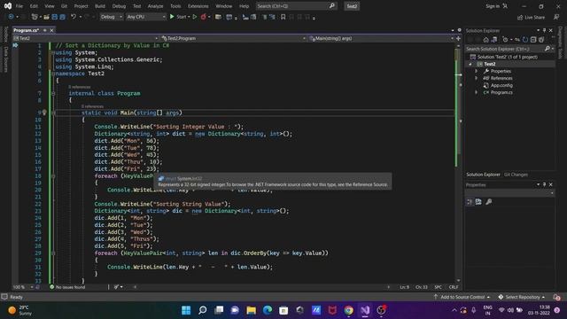 How to sort dictionary by value in C# смотреть онлайн