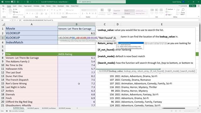 Excel 2021 XLOOKUP Tutorial