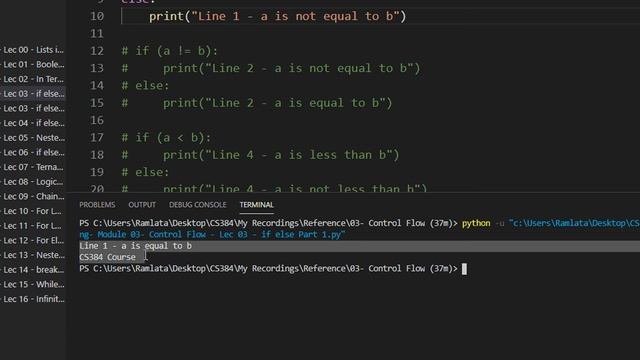 CS384 Python Programming Module 03 Control Flow Lec 03 if else Part 1 смотреть онлайн