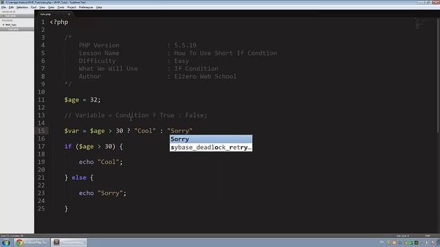 [ PHP Examples In Arabic ] Using Short If Condition смотреть онлайн