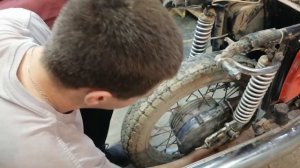 Замена заднего колеса Иж планета 5