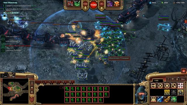 StarCraft 2 Co-Op Mengsk Nuclear Annihilation and Earthsplitter ordnance OP смотреть онлайн