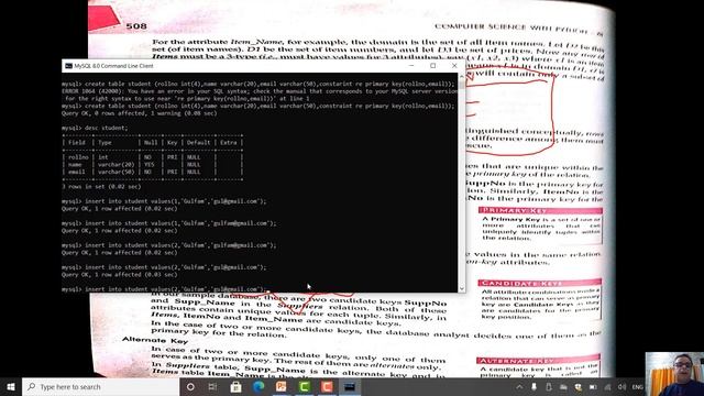 Cbse Python || Class XII || Chapter 11 || Relation Database || MySQl Keys смотреть онлайн
