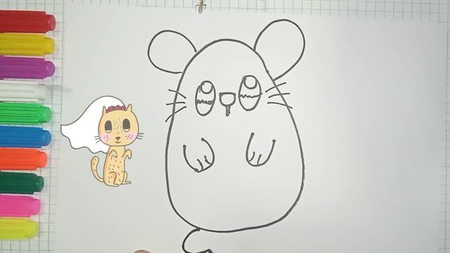 Легко нарисовать мышку для детей | Easy to draw a mouse picture for kids | 很容易為孩子們畫鼠標圖片 смотреть онлайн