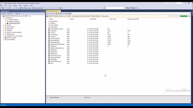 33.How to show table row count and Data space used in SQL Server with SSMS смотреть онлайн
