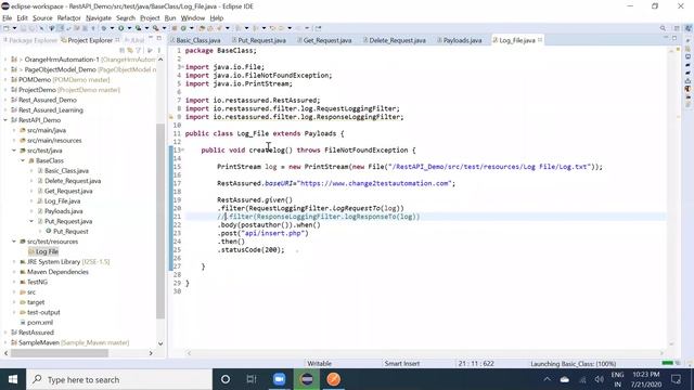 API Tutorial : Rest Assured Basics 3| Log File and Resource in class | Change2TestAutomation смотреть онлайн