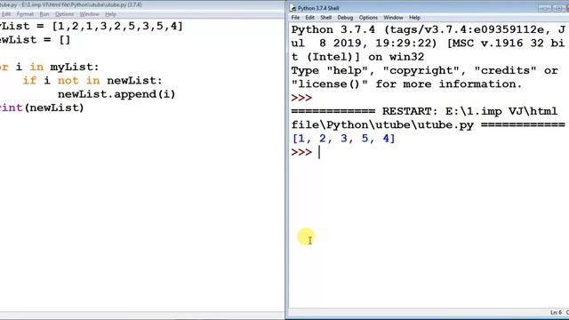 Remove Duplicate Items or Elements From List in python. смотреть онлайн