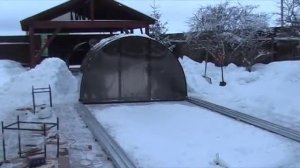 Раздвижной навес для бассейна. («Жизнь на даче»)