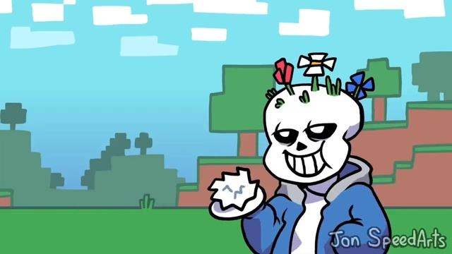 Санс Ест Костную Муку - Undertale x Minecraft Анимация [Озвучка] смотреть онлайн