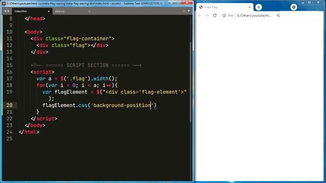 Flag Animation in Html & CSS | CSS Animation Effects смотреть онлайн