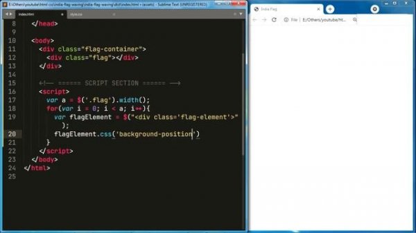 Flag Animation in Html & CSS | CSS Animation Effects