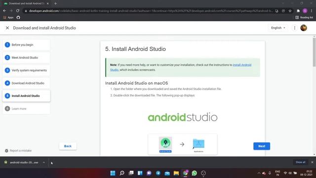 Android Studio Download for Android Basis in Kotlin Course. смотреть онлайн
