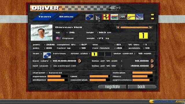 F1 Manager Professional gameplay (PC Game, 1997) смотреть онлайн