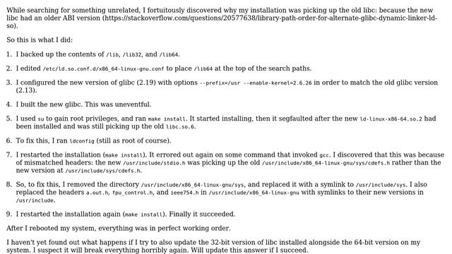 Unix & Linux: On Debian (64-bit), how do I install glibc that I built from source? смотреть онлайн