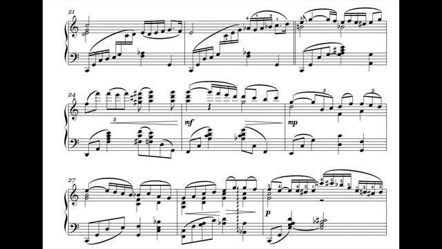 White Christmas. Arranged for solo piano, with music sheet смотреть онлайн
