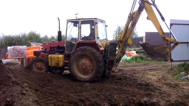 Трактор ЮМЗ планировка участка смотреть онлайн